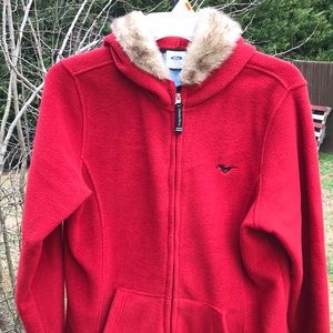 Mustang fleece hooded jacket